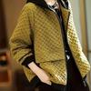 Winter Jacket Thick Corduroy Short Women's Autumn Velvet Loose Korean Hooded of Cotton-Padded Clothes Female Shirring