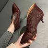 Fashion Women Boots High-heeled Shoes 2024 Spring Autumn New Fashion Pointed Thick High Heels Boots Women Shoes Comfortable Temperament