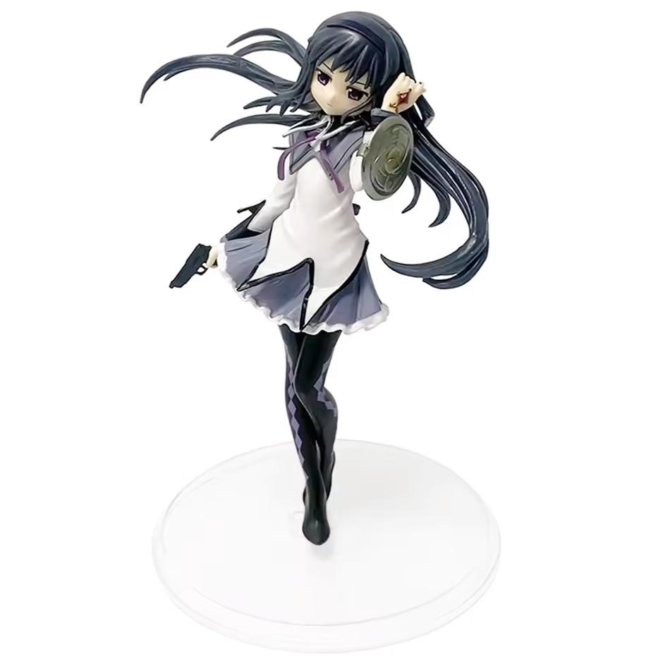 Original Puella Magi Madoka Magica Figure 17cm Akemi Homura Action Figural Pvc Model Kawaii Decoration Doll Kids Toy Christmas G