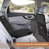 1680D Child Seat Mat Protection Mat Kick Guard Cover Set Car Seat Protection Sheet with Storage Pocket [Smart eLf] 2-Piece