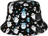 Cute Halloween Ghost Bucket Hat Fashion Beach Sun Wide Brim Cap Outdoor Fisherman Hats For Women Men
