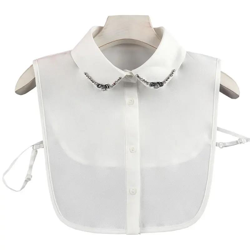 Fashion White Lapel Fake Collar for Women's Half Shirt Blouse Detachable Collar Shirt False Collar Women Clothes Accessories