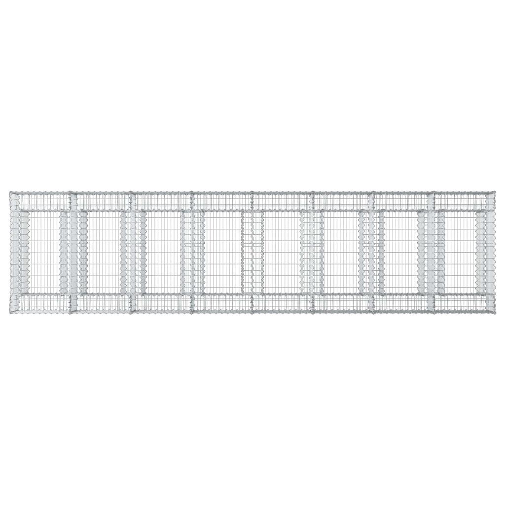 Gabion Raised Bed Set 3 Pieces Silver