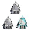 Girls School Backpack With Geometric Design And Nylon Fabric For Daily Use And Campus