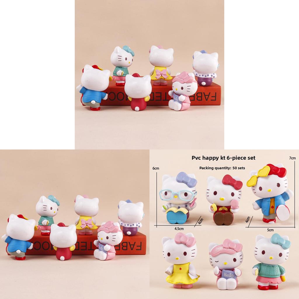 Kt Cat Pvc Car Dashboard Decoration Collectible Toy Gift For Girls