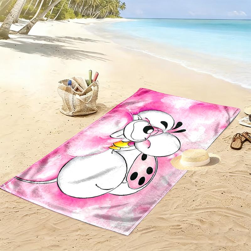 Diddl Print Beach Towel, Large Soft Quick Dry Towel for Beach Camping Swimming
