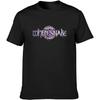 White Snake Purple Cartoon Punk Splash Ink Half Sleeve Men Shirt T-Shirt Black