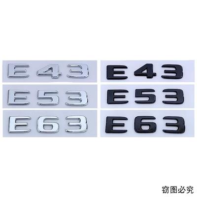 ABS Modified Car Side Sticker Fender Emblem Badge Tail Trunk Decals for Mercedes Benz E43 E53 E63 Letters Styling Accessories