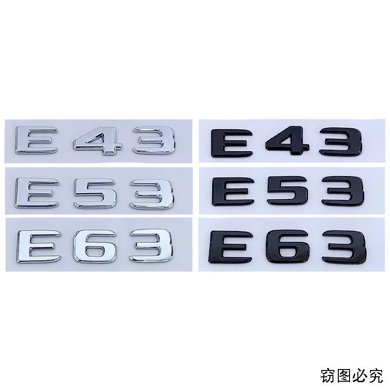 ABS Modified Car Side Sticker Fender Emblem Badge Tail Trunk Decals for Mercedes Benz E43 E53 E63 Letters Styling Accessories