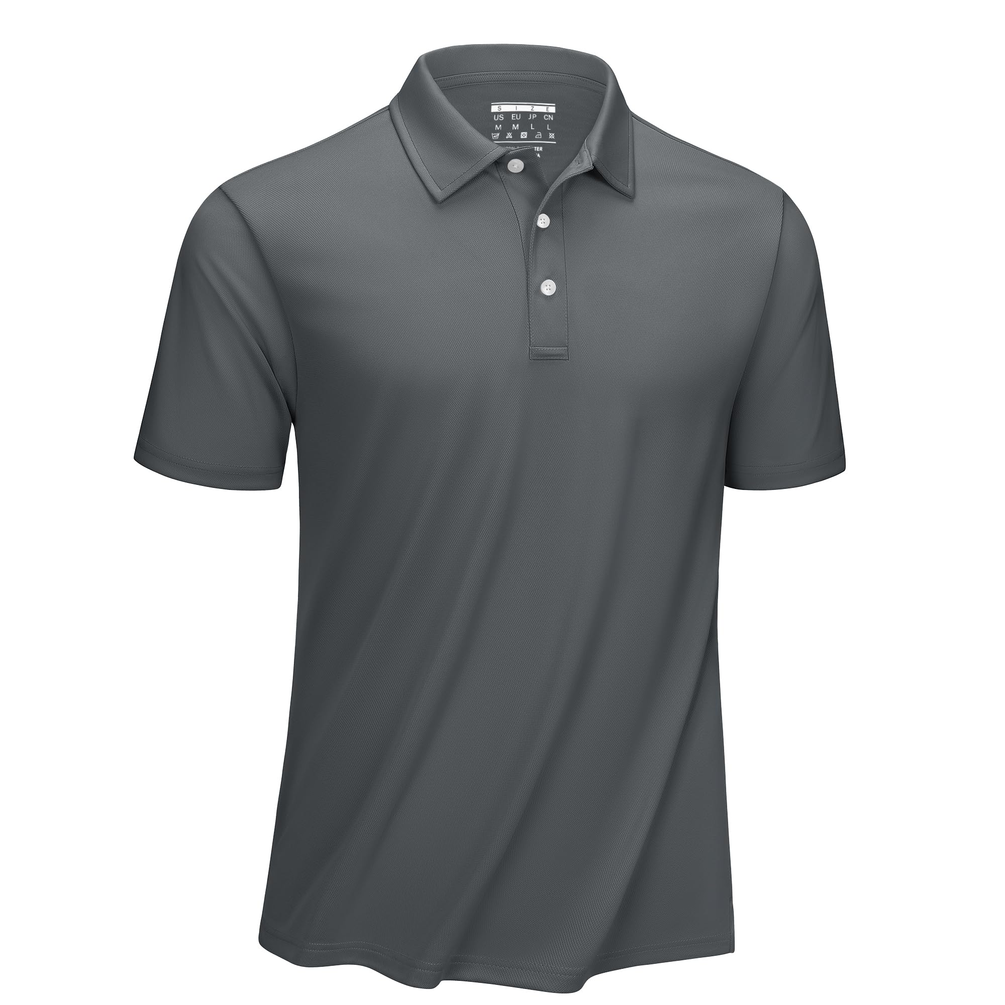 

KEFITEVD Short Sleeve Polo for Plus Dark Size L Men s Shirt, Quick-Drying, Collared, Business, Work, Golf, Sizes, Business, Dry, Sports, Hiking,