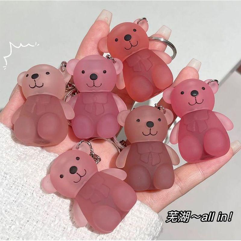Art Value - Cute Bear Keychain Velvet Lip Mud - 6 Colors