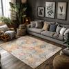 Multicolor Bohemian Area Rug, Geometric Pattern Non-Slip Carpet, Vibrant Living Room Mat for Cozy Home Decor