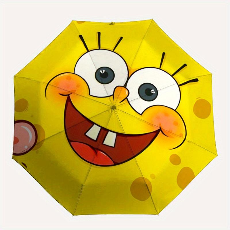 

1pc SpongeBob SquarePants Home Essential Cute Cartoon Umbrella, Portable Folding Umbrella with Durable Iron Frame 8 Ribs, 067