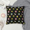 Marios Pixel Retro Power Ups Pattern Art Square Pillow Case Polyester Throw Pillow Super Mario Customized Pillowcover Home Decor