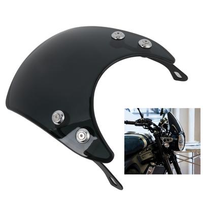 Retro Motorcycle Windshield PC Wind Deflector Universal for 5-7in Headlight Motorbike Part