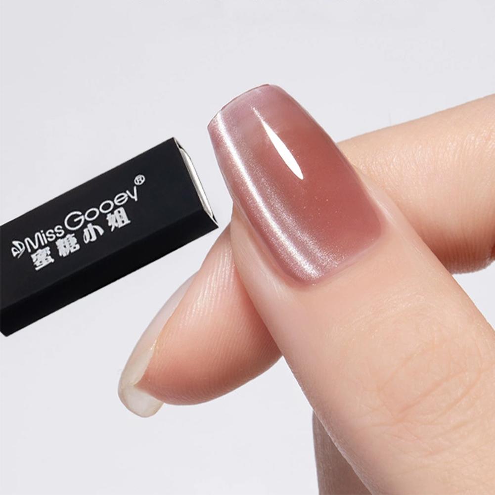 Super Strong Dual-Headed Cat Eye Magnet with Protective Cover Anti-Drop Magnetic Tool for French Nail Art Ribbon Effect Manicure