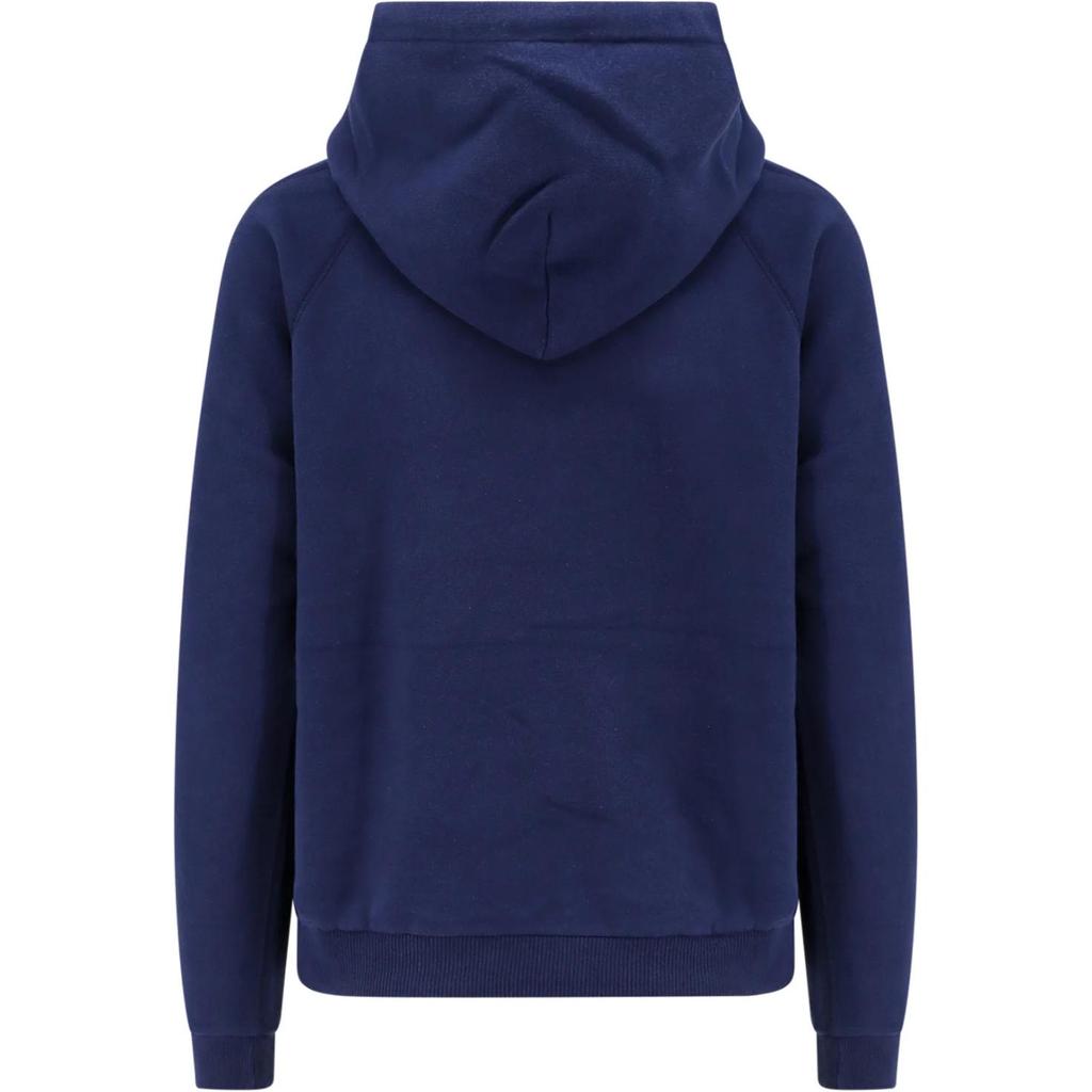 Polo Ralph Lauren Solid Color Logo Embroidered Hooded Pullover Raglan Long Sleeve Sweatshirt Women Sweatshirt Navy-Blue 211943007-002