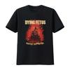 T-shirt With Dying Fetus Band Motif Round Neck All Sizes Casual Style Slightly Elastic Material