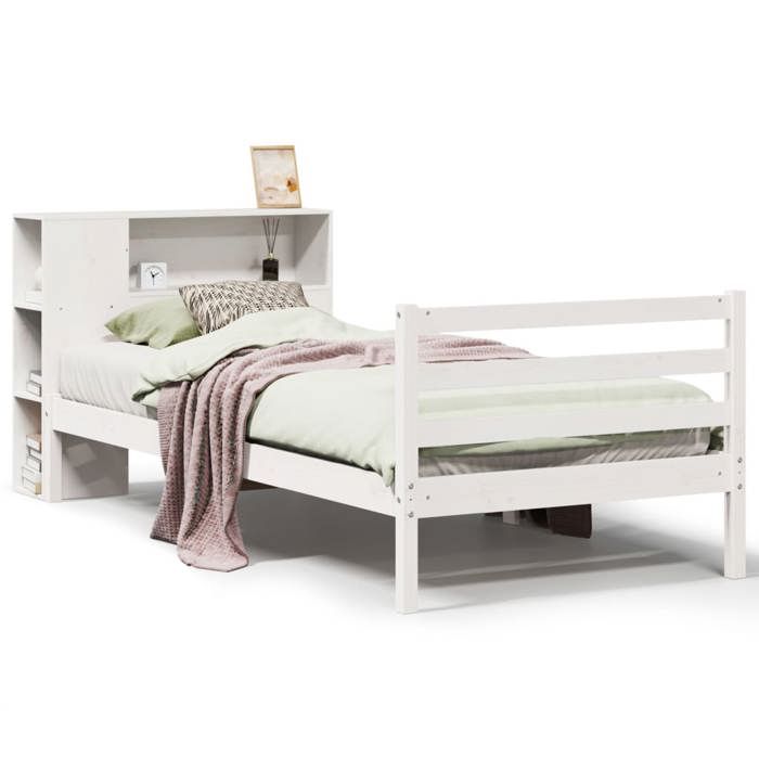 VidaXL Bunk Bed Without Mattress White 75x190cm Solid Pine Wood, Bed, Bedroom Furniture, Bed with 3321872