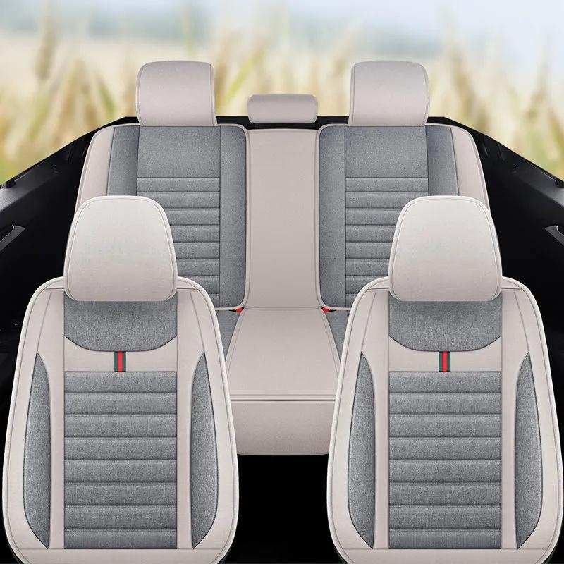 Coprisedile Universale in Lino Protezione Sedile Auto in Lino Cuscino per Veicolo Automobilistico Adatto per Berlina SUV Pick-up Articoli per Auto
