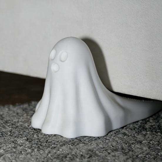 Unique Home Decor Doorstop Cute Ghost Door Stopper, 3D Printed Halloween Decoration Cartoon Grimace Wedge Statue, Anti-slip Windproof Holder,