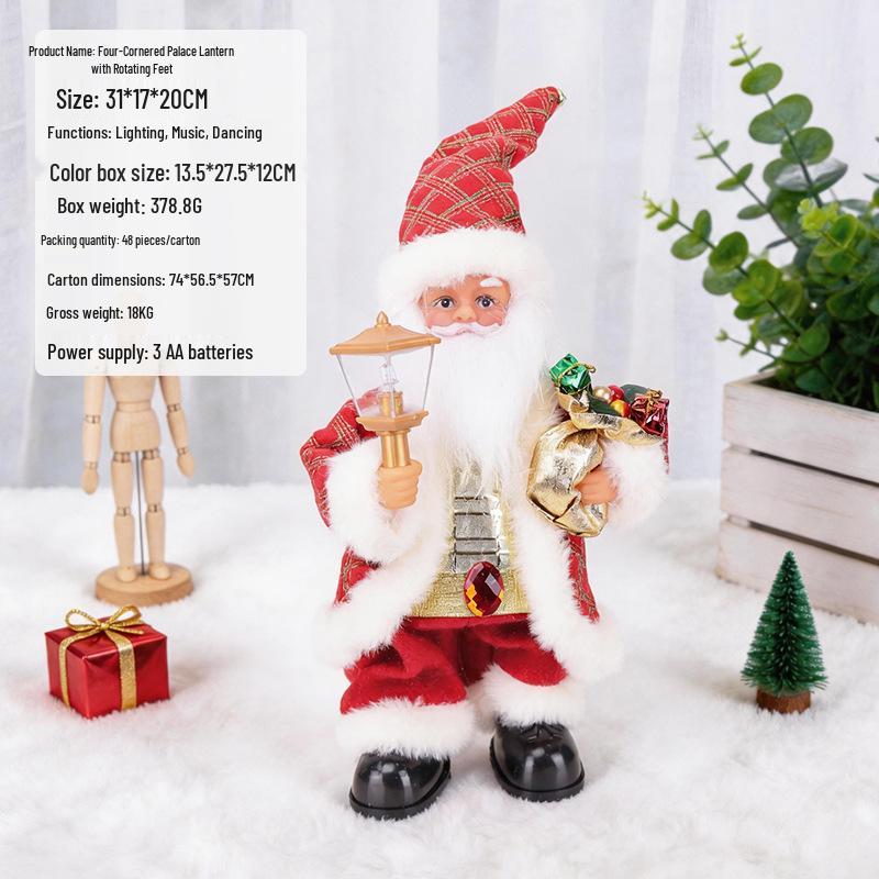 Electric Climbing Ladder Santa Claus Toy for Kids' Christmas Decoration