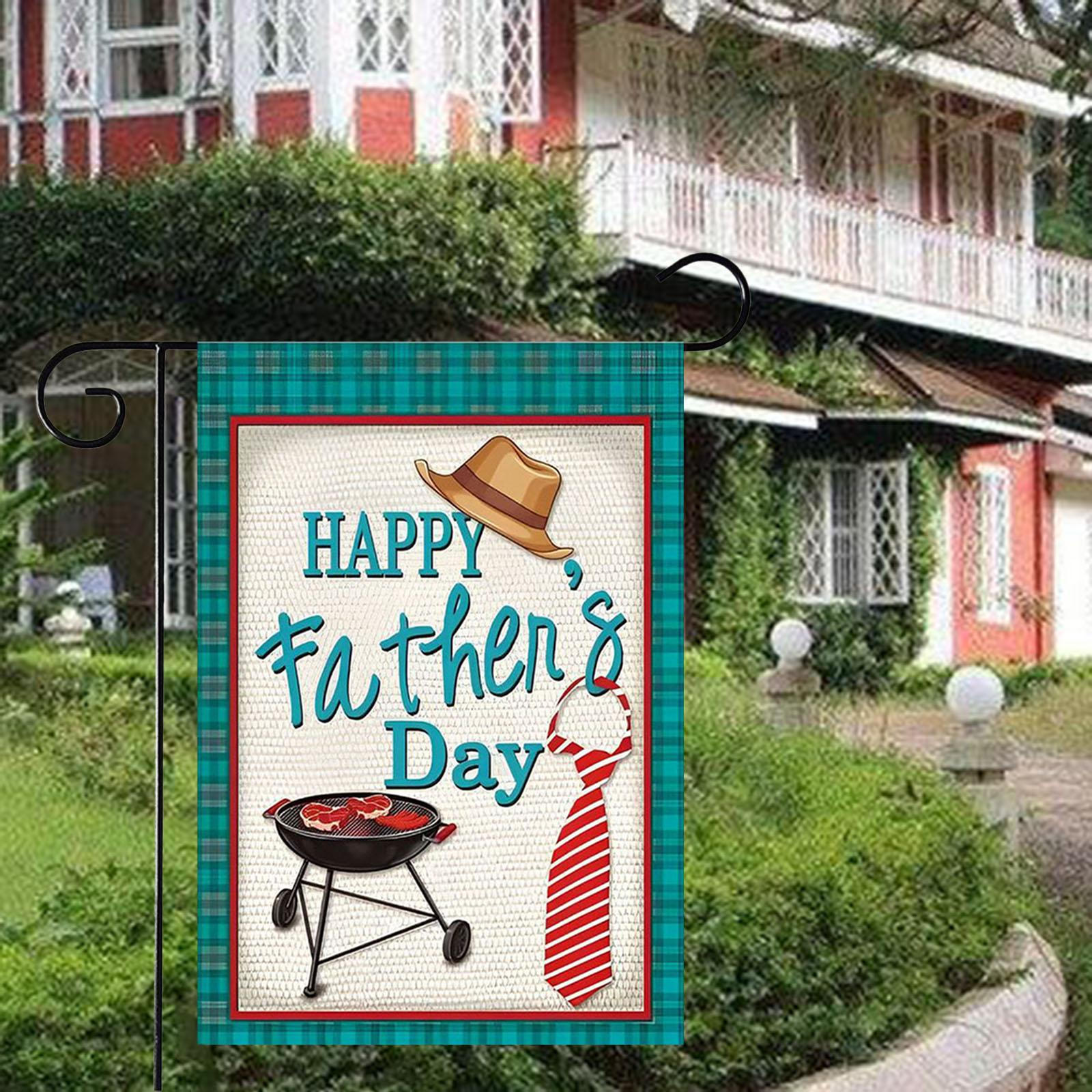 

Двусторонний баннер с Днем отца, садовый флаг, дома, настенный приветственный двор, подарок для папы для любовника Style D