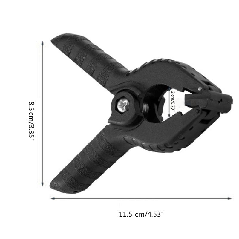 Heavy Duty Spring Clamps Clip 4.5inch for Muslin/Paper Photo Studio Backdrops Background-6 Pack(Black)