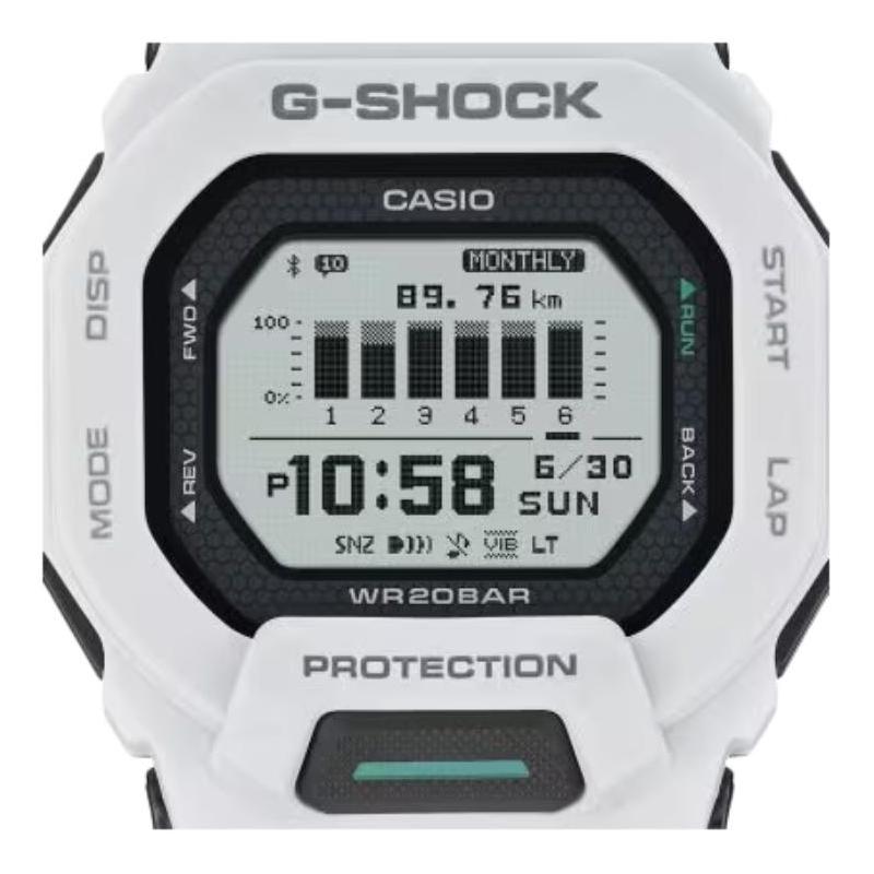 CASIO GBD-200 series 200 meters waterproof, shockproof calendar, Quartz, resin strap, , men's watch, gray dial GBD-200-7
