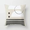 Modern Abstract Pink Brown Geometric  Pillowscase Fashion Decorative Pillows Cover Livingroom Sofa Cushions Cover 45*45cm