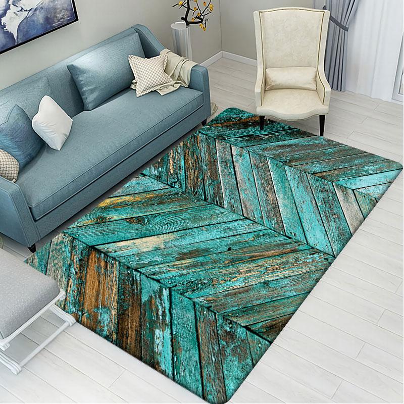 Dekoracja salonu dywan z fakturą drewna sypialnia stolik nocny dywan do strefy domowej nowoczesna antypoślizgowa mata podłogowa
