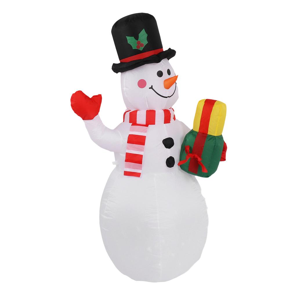 1.5m Inflatable Christmas Snowman Colorful Light Windproof Rope Automatic Blow Up Snowman for