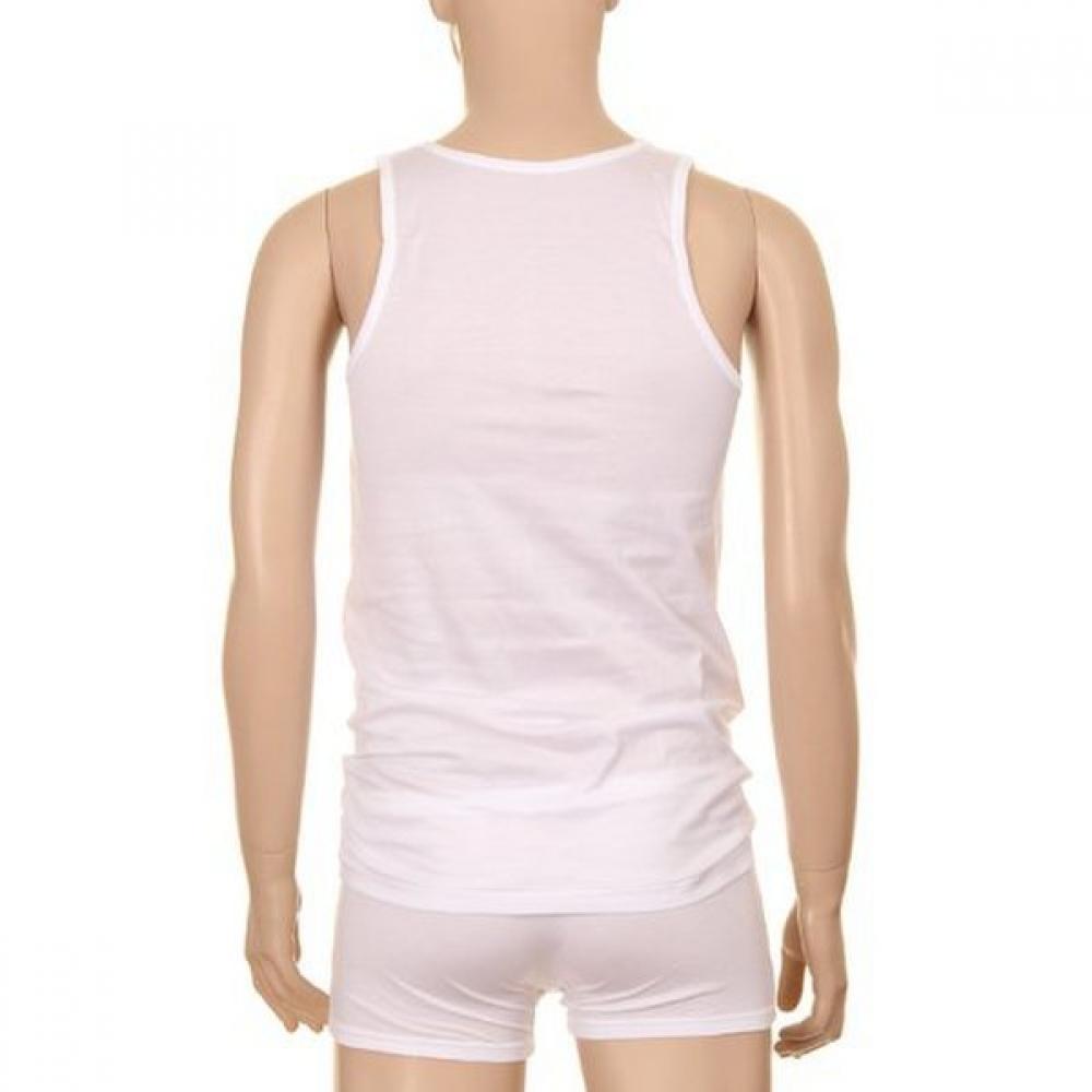 Barbara Men S Cotton 140S SleeveleSS Running Amr4314r Wh