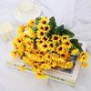 1 Bunch Silk Sunflower Realistic Artificial Flowers Bouquet Home Decor Fake Flowers Wedding Bouquet 24 Sunflower