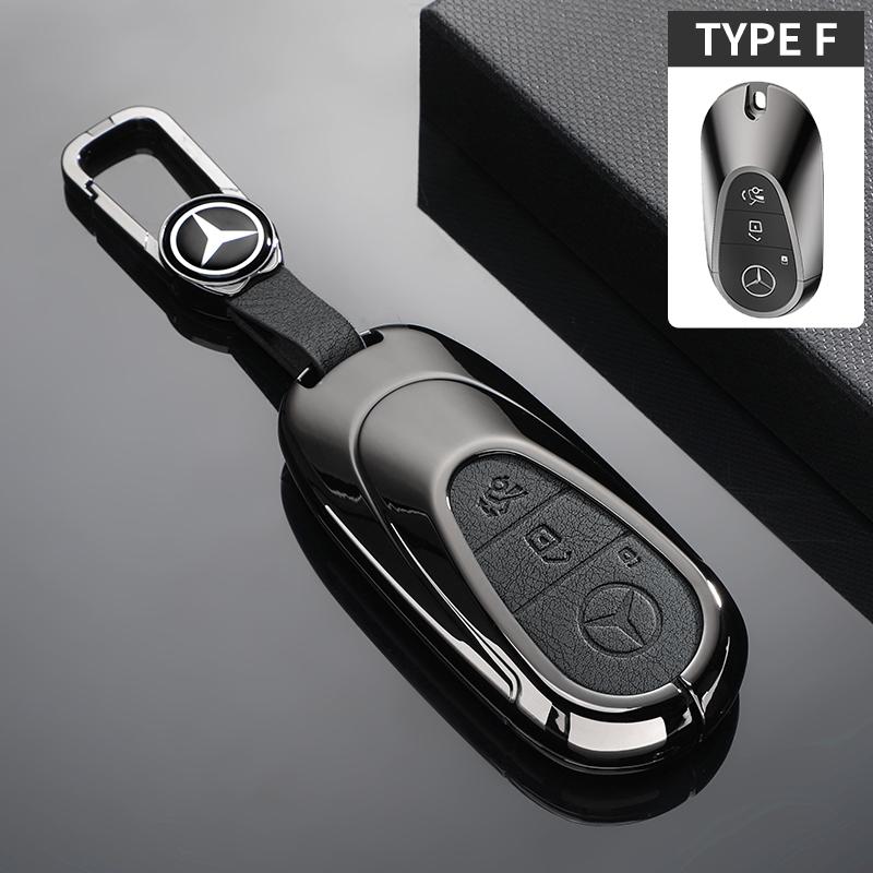 D7Leather Car Smart Remote Key Case Cover Shell For Mercedes Benz C E S Class GLC W206 W223 W214 E300 C260 C300 S450 S500 S400