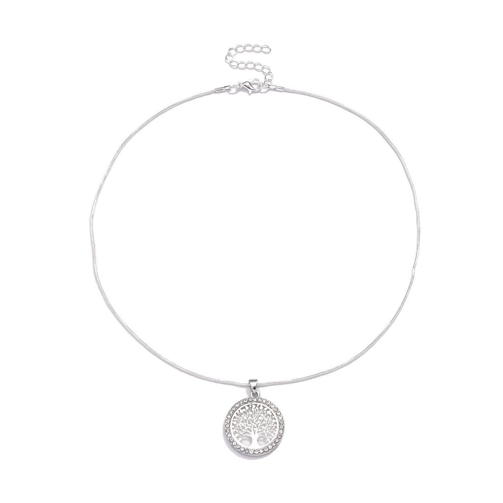 Tree of Life Pendant Necklace - European and American Jewelry - Fashionable Personality Hollow Peace Tree Necklace