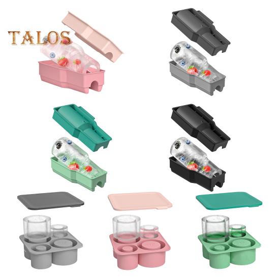 Silikonowa forma do kostek lodu do kubka 20-40 oz, konstrukcja pustego cylindra, forma do lodu z pokrywką, bez BPA, wielokrotnego użytku, do robienia kostek lodu do kubka H2.0