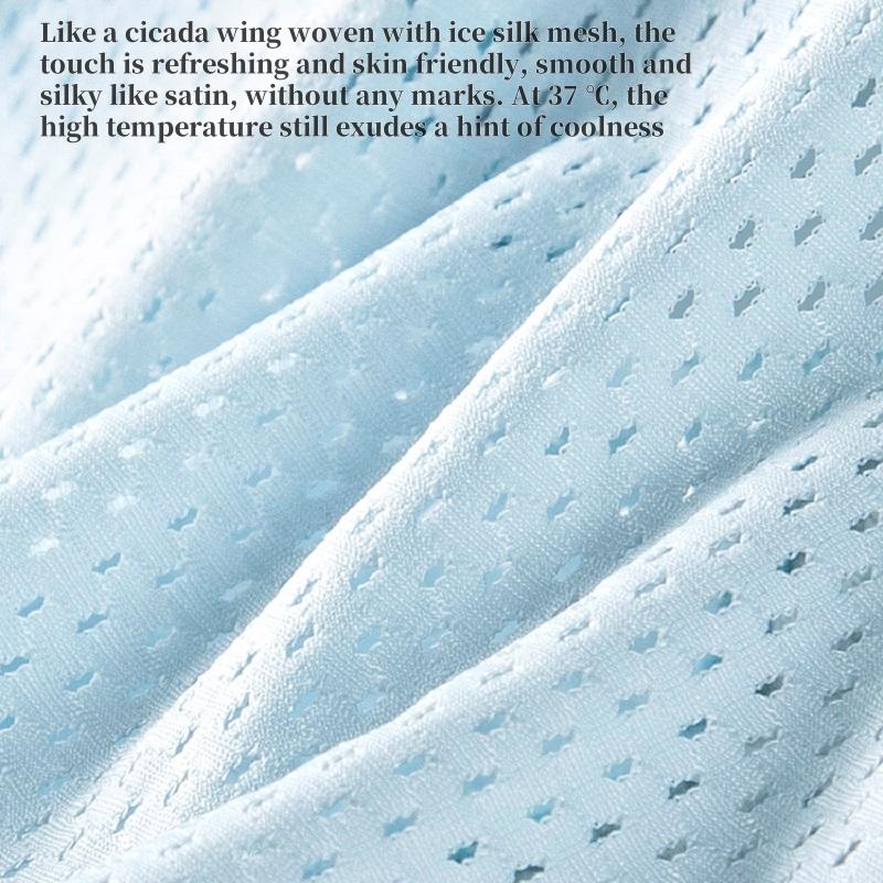 MIIOW 3 Piezas Ropa Interior para Hombre de Malla Nido de Abeja Fina de Seda de Hielo Transpirable Antibacteriana Calzoncillos Verano L-5XL