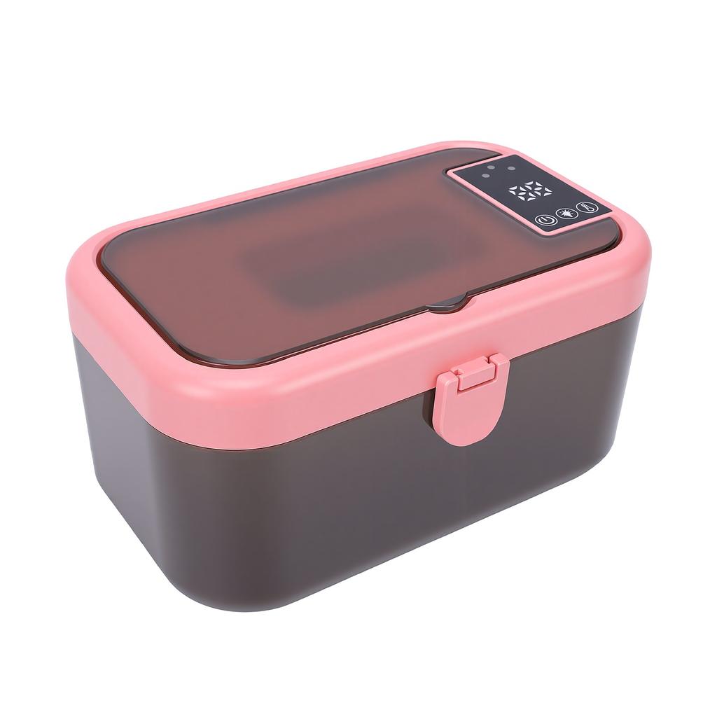 Wet Wipes Heater 3 Temperature Settings Large Capacity Wipe Warmer with Night Light for Tissue Pink