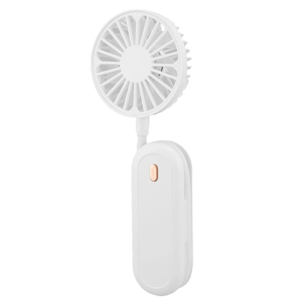 Handlicher Nackenventilator USB Wiederaufladbar Schwanenhals Biegsam Persönlicher Tragbarer Ventilator für Draußen Weiß