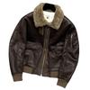 Men's Retro Suede Shearling Jacket - Trendy Warm Lapel Biker Style