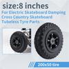 A03E-Rear Wheel 8 Inch 200X50 Pneumatic Tires For Electric Skateboard Damping Cross Country Skateboard Tubeless Tyre Parts