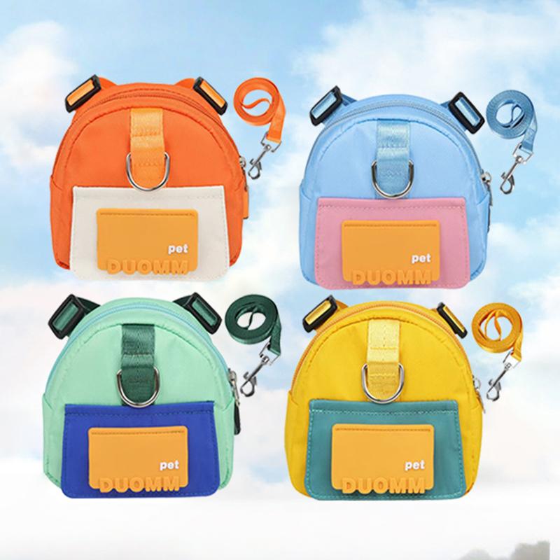 Splash Prevention Backpack for Dogs with Harness Outdoor Travel Training Pet Bag Dog Snacks Reward Storage Bag Pets Supplies