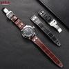 Correa de reloj de cuero genuino de 20 mm, 21 mm y 22 mm para IWC Pilot Business, correa de piel de vaca con hebilla plegable para hombre y mujer.