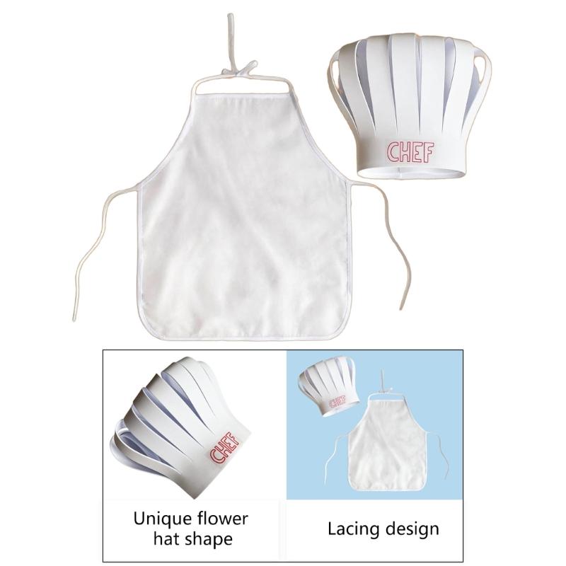 Newborn Cooking Costume White Chefs Hat And Apron For Baby Photoshoots Soft Infant Photography Props Holiday Gift