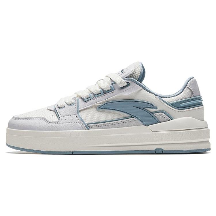 New Anta Street Play LITE Anti Slip And Wear Resistant Lightweight Low Top Skateboard Shoes Women's White Gray Blue 122518071R-2
