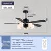 Nordic Style Silent Ceiling Fan Light with Chandelier for Living Room, Bedroom, or Restaurant.