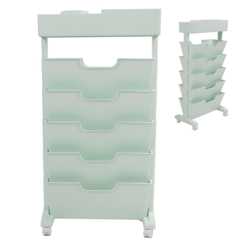 5 Tier Book Rack Multifunctional Removable Bookcase Multilayer Storage Rack for Dormitory Classroom