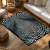 Tuniu Geometric Digital Code Rug, Modern Home Living Room Floor Carpet, Non-Slip Kitchen Rug, Decorative Floor Mat
