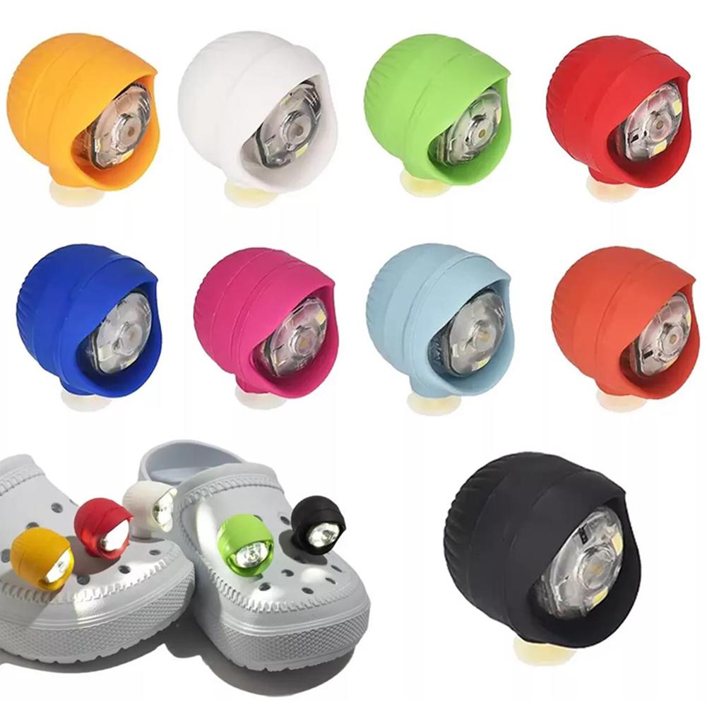 2 Pezzi Luci per Scarpe, Charms Impermeabili per Scarpe Crocs, 3 Modalità di Luce per Campeggio, Passeggiate con il Cane, Regalo per Adulti Bambini